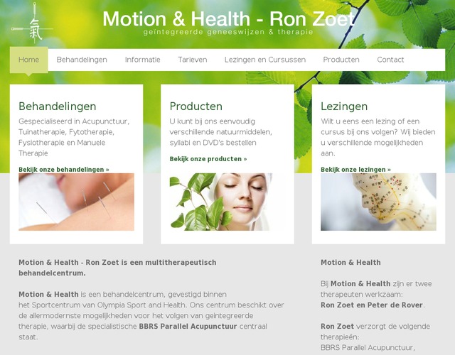 MOTION & HEALTH - RON ZOET